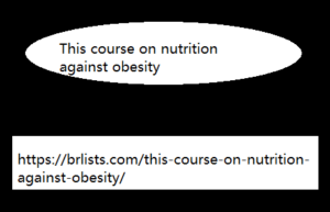 This course on nutrition against obesity