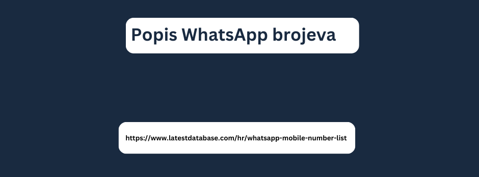 Popis WhatsApp brojeva