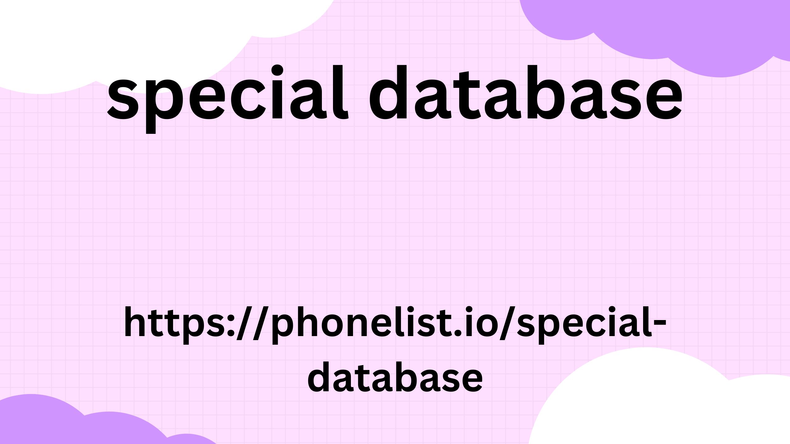 special database