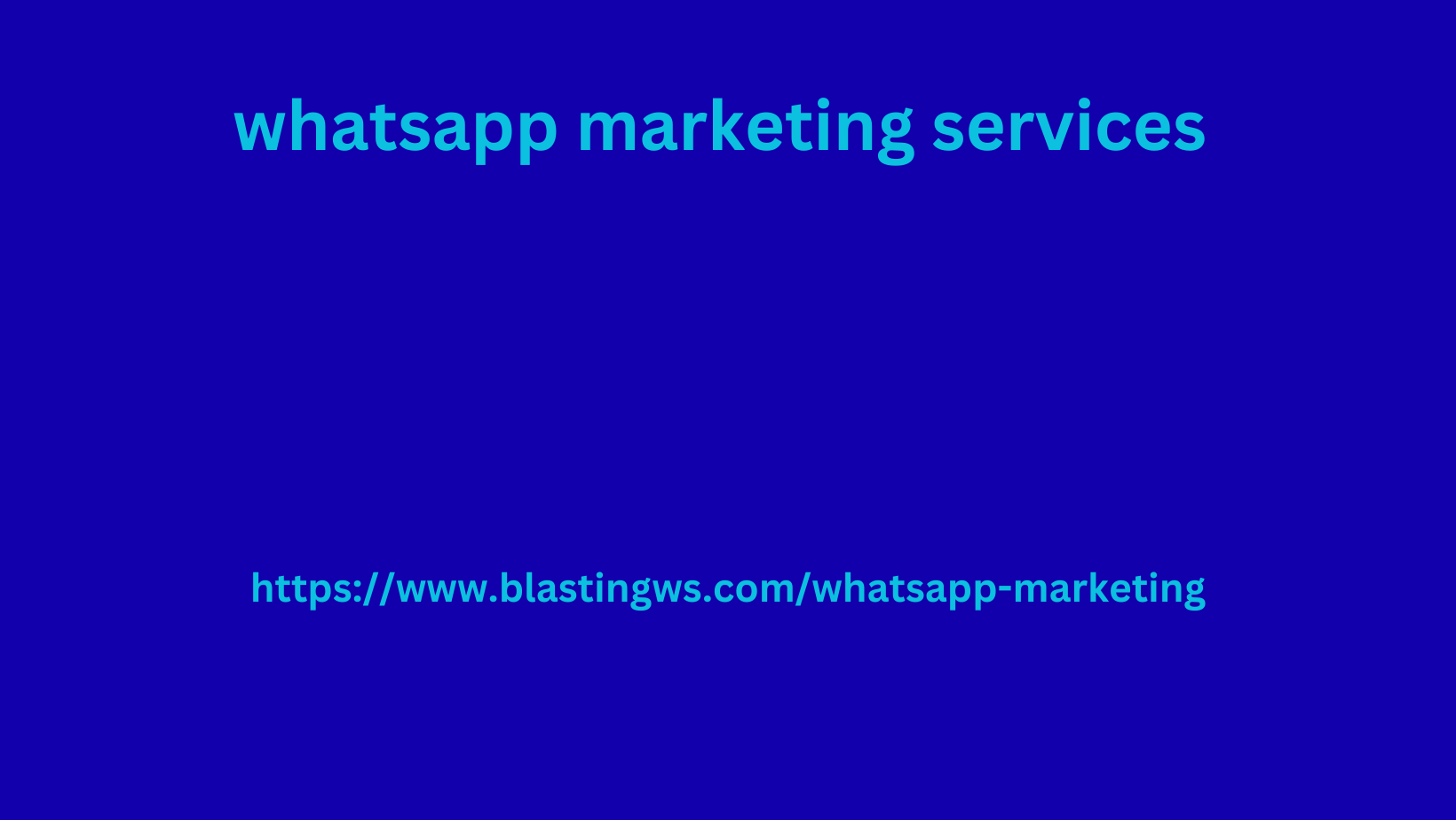 whatsapp marketing services